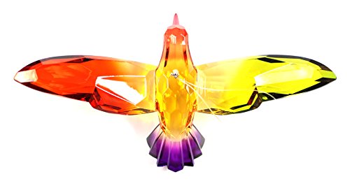 Colorful 6 Inch Hummingbird Ornament/Sun-catcher (Orange/Purple)