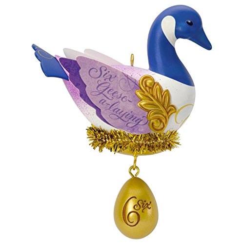 Hallmark 2016 Christmas Ornaments Six Geese – a – Laying – 6th Series