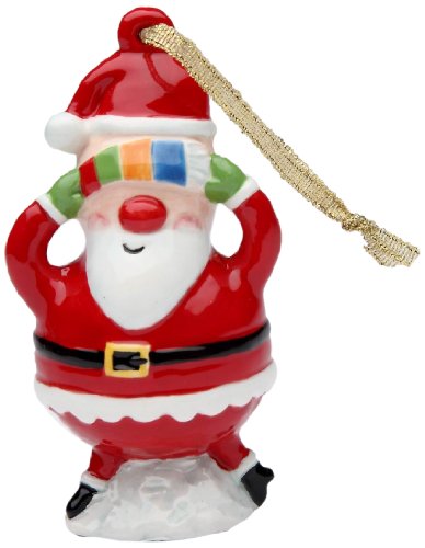 Appletree Design No Peeking! Santa Ornament, 3-4/-Inch Tall, Includes String for Hanging