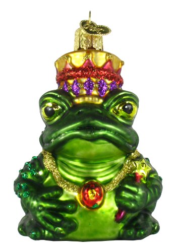Old World Christmas Frog King Glass Blown Ornament