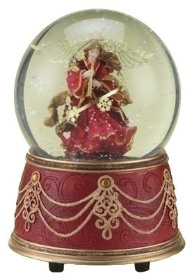 Roman Inc Red Velvet Angel Snow-Globe (34340)