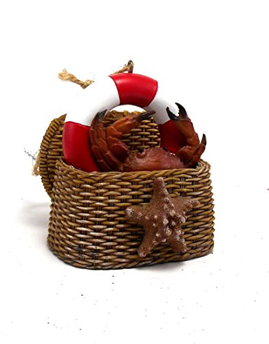 Crab in a Basket Ornament Food Themed 040492