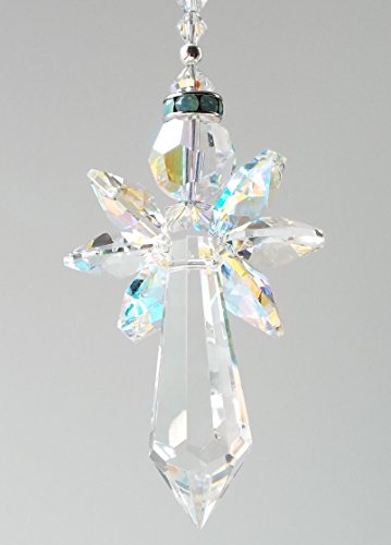 Swarovski Crystal Angel Ornament Sun Catcher ~ Pacific Opal ~ Native American Made