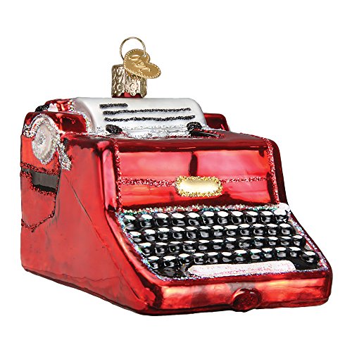 Old World Christmas Typewriter Glass Blown Ornament