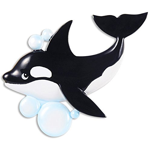 Sea Life Orca Whale Personalized Christmas Tree Ornament