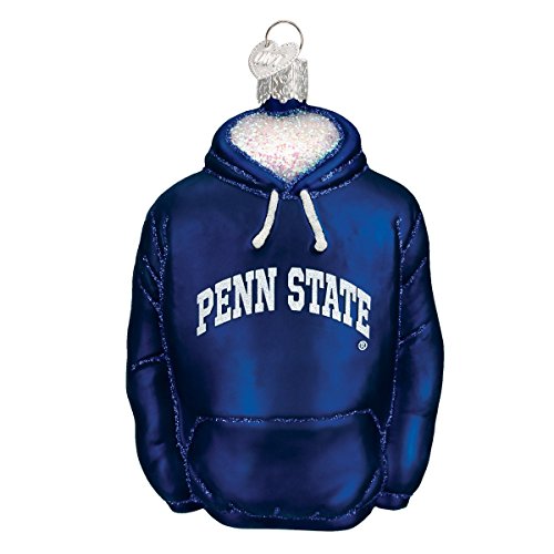 Old World Christmas Penn State Hoodie Glass Blown Ornament