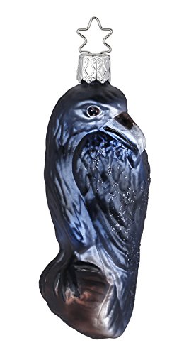 Crow, #1-034-16, from the 2016 Bird Haus Collection by Inge-Glas Manufaktur; Gift Box Included