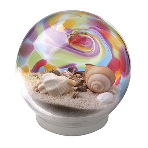 Rainbow Seashell Water Snow Globe