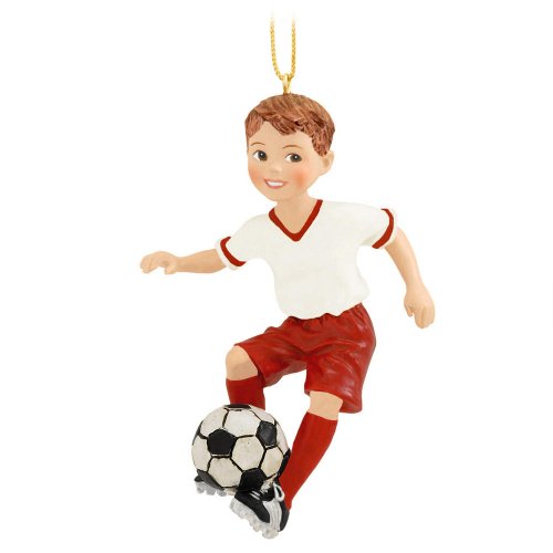 Boy Soccer Sports Player Christmas Tree Ornament