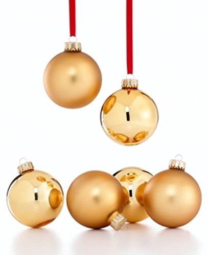 Holiday Lane Set of 6 Gold Ball Ornaments