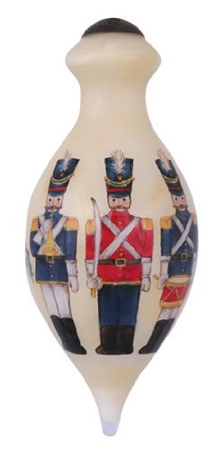 Ne’Qwa Art, Christmas Gifts, “Toy Soldiers” Artist Susan Winget, Petite Brilliant-Shaped Glass Ornament, #7141151