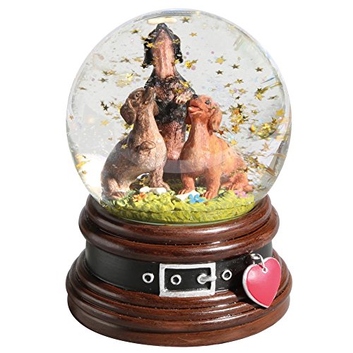 Dachshund Trio Musical Waterglobe – What On Earth Exclusive