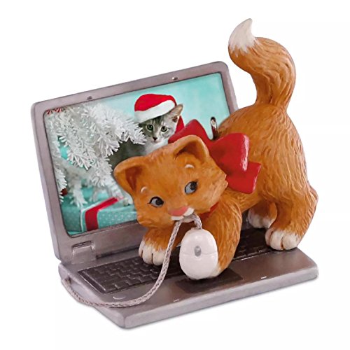 Hallmark 2016 Christmas Ornaments Mischievous Kittens Computer Mouse Ornament