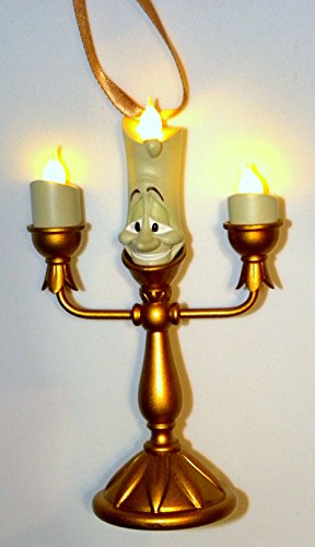 Disney Parks Beauty and the Beast Lumiere Light Up Figurine Ornament NEW
