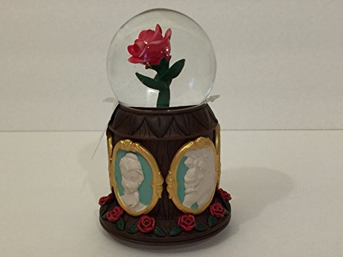 disney parks beauty and the beast rose musical snow globe new with tags