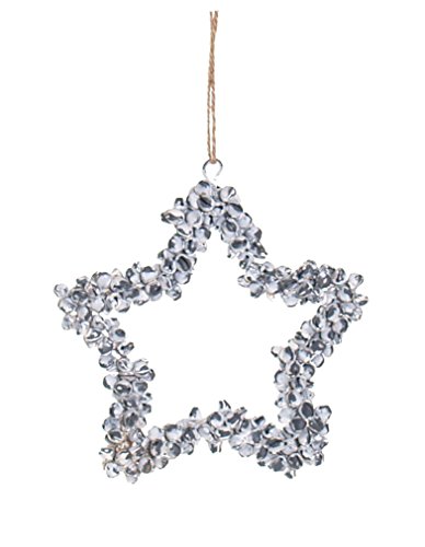 Sage & Co. XAO18285SV Jingle Bell Star Ornament (5 Pack)