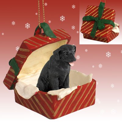 LABRADOR RETRIEVER Dog Black Red Gift Box Ornament New RGBD24A