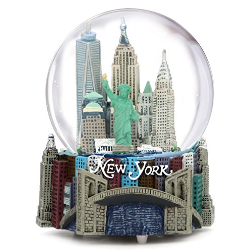 Musical New York City Snow Globe, 100mm New York City Snow Globes, 5.5 Inches Tall, PLAYS “NEW YORK, NEW YORK”