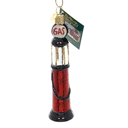 Old World Christmas Cylinder Gas Pump Glass Blown Ornament