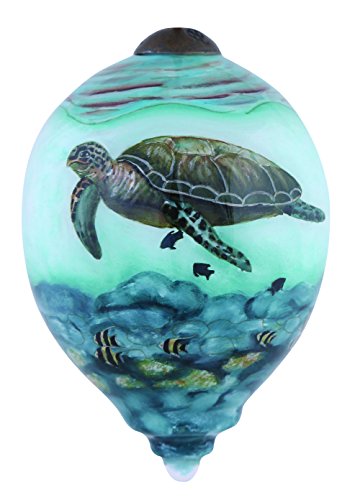 Ne’Qwa Art, Housewarming Gifts, “Sea Turtles” Artist Cynthie Fisher, Petite Princess-Shaped Glass Ornament, #7149905