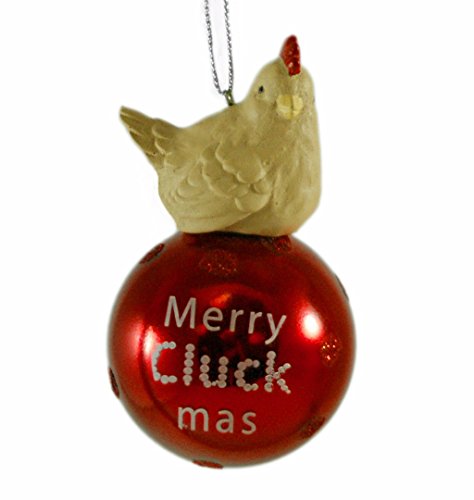 Chicken Merry Cluck Mas Christmas Ornament