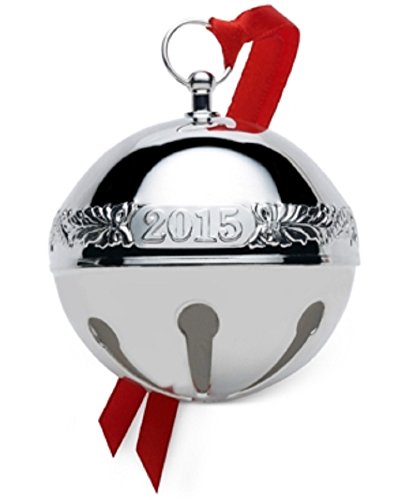 Wallace 2015 Sleigh Bell 45th Edition Silver Christmas Ornament