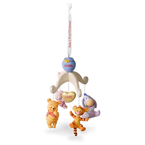 Disney Winnie the Pooh Christmas Ornament Baby’s First Christmas Dated 2016 Hallmark Keepsake Ornament