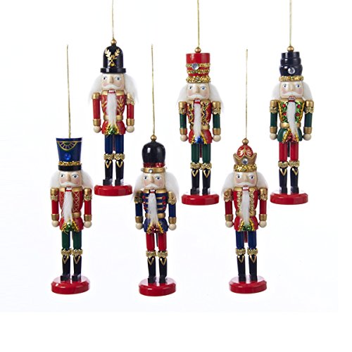Kurt Adler Wooden Nutcracker Ornaments (set of 6 Assorted)