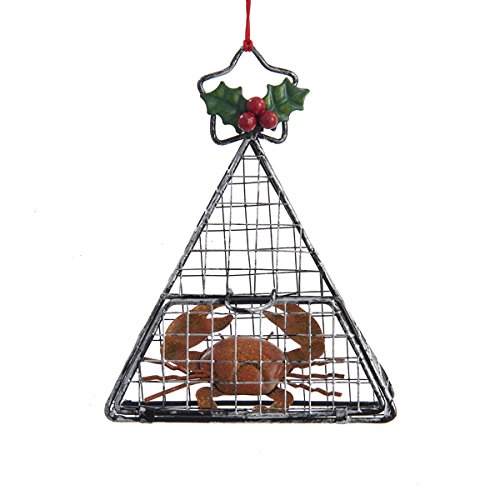 Kurt Adler Wire Hanging Cage With Crab Christmas Ornament