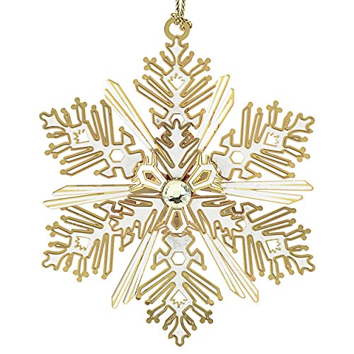 New 24K Gold Luminous Snowflake Christmas Tree Ornament