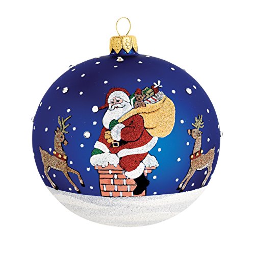 Reed & Barton Classic Christmas Santa with Toys Ball Ornament