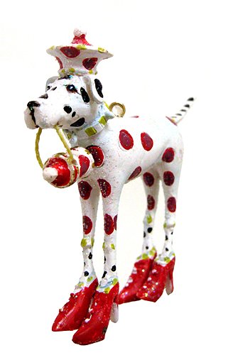 Department 56 Krinkles Mini Spotted Dog Christmas Ornament #36600