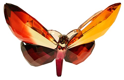 Crystal Expressions Acrylic 4×6 Inch Butterfly Ornament/ Sun-Catcher (red/orange)