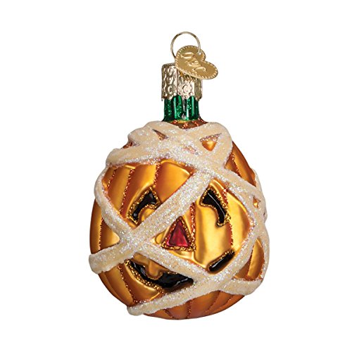Old World Christmas Mummy Pumpkin Glass Blown Ornament