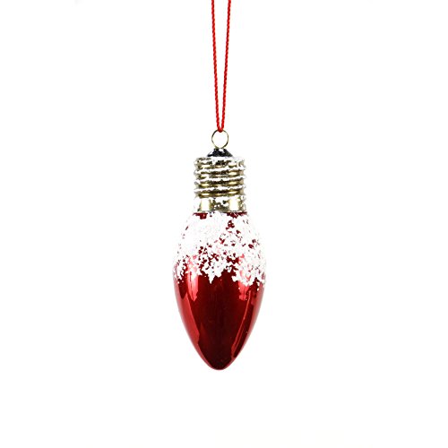 Sage & Co. XAO19465RW Glass Christmas Bulb with Snow Ornament (12 Pack)