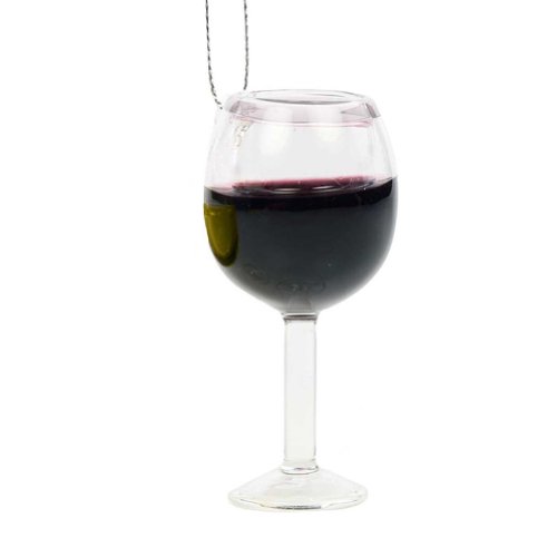 Glass Wine Glass Ornament T0748-A Red Wine by Kurt Adler