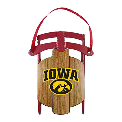 NCAA Iowa Hawkeyes Metal Sled Ornament