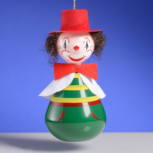 De Carlini Vintage Clown From the 60s Italian Mouthblown Glass Christmas Ornament