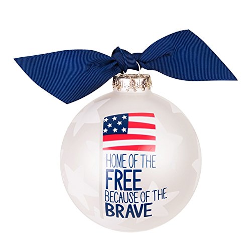Coton Colors Home of the Free Glass Ornament