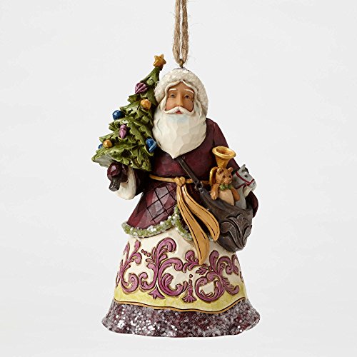 Jim Shore Heartwood Creek Victorian Santa with Tree Christmas Ornament 4053699
