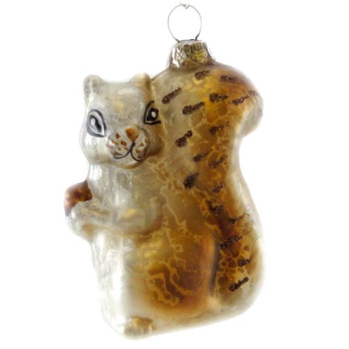 Holiday Ornament WOODLAND CRITTER Glass Squirrel Bethany Lowe LG1691 SQUIRREL