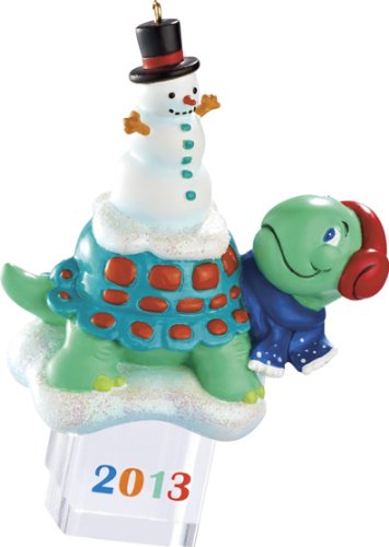 Carlton Heirloom Series Ornament 2013 Ice Pals #22 – Snowman and Turle – #CXOR029D