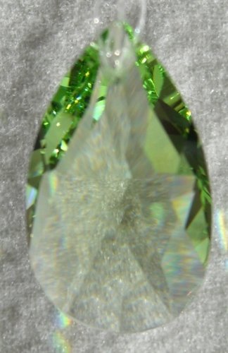 Swarovski 28mm Light Peridot Crystal Oval Drop Prism