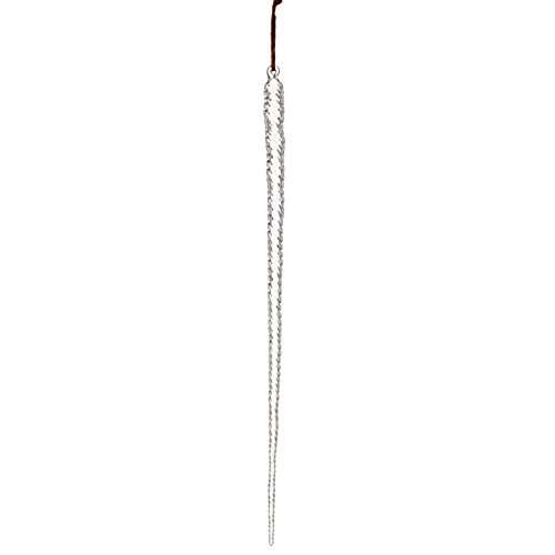 Sage & Co. XAO19636CL Glass Hollow Icicle Ornament (4 Pack)