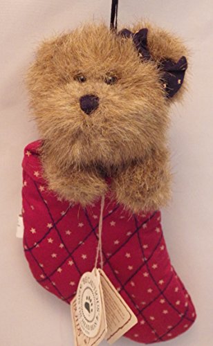 Boyds Bears Plush CINDY LOU STUFFINS Fabric Teddy Bear Stocking Ornament 562414