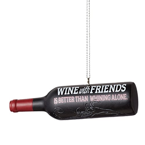 Wine with Friends Is Better Than Whining Alone Christmas Ornament