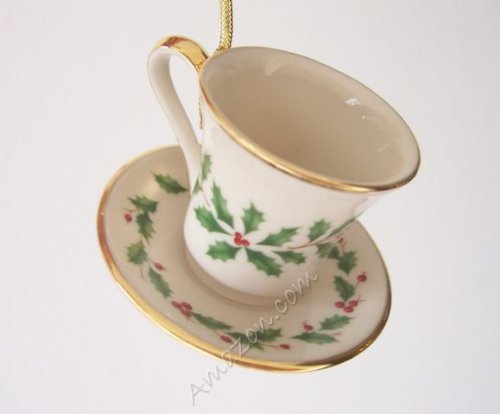 Lenox Holiday Cup & Saucer Ornament