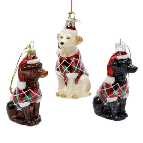 Kurt Adler Noble Gems Black Labrador Retriever Christmas Ornament