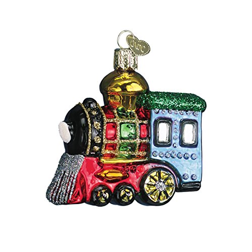 Old World Christmas Small Locomotive Glass Blown Ornament