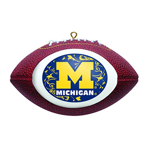 NCAA Michigan Wolverines Replica Football Ornament